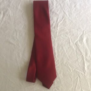 Red silk tie